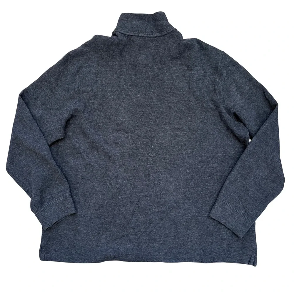 Polo Ralph Lauren Quarter Zip Sweater Mens XXL Grey Cotton‎ Pink Pony Pullover